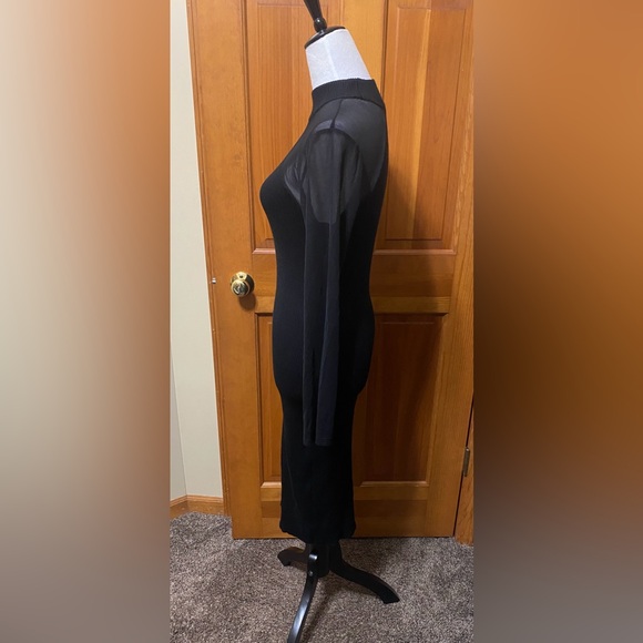 Almost Famous Womens Long Sleeve Ribbed Bodycon Midi Dress - Picture 4 of 6